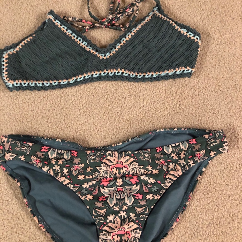 Olive green bikini set